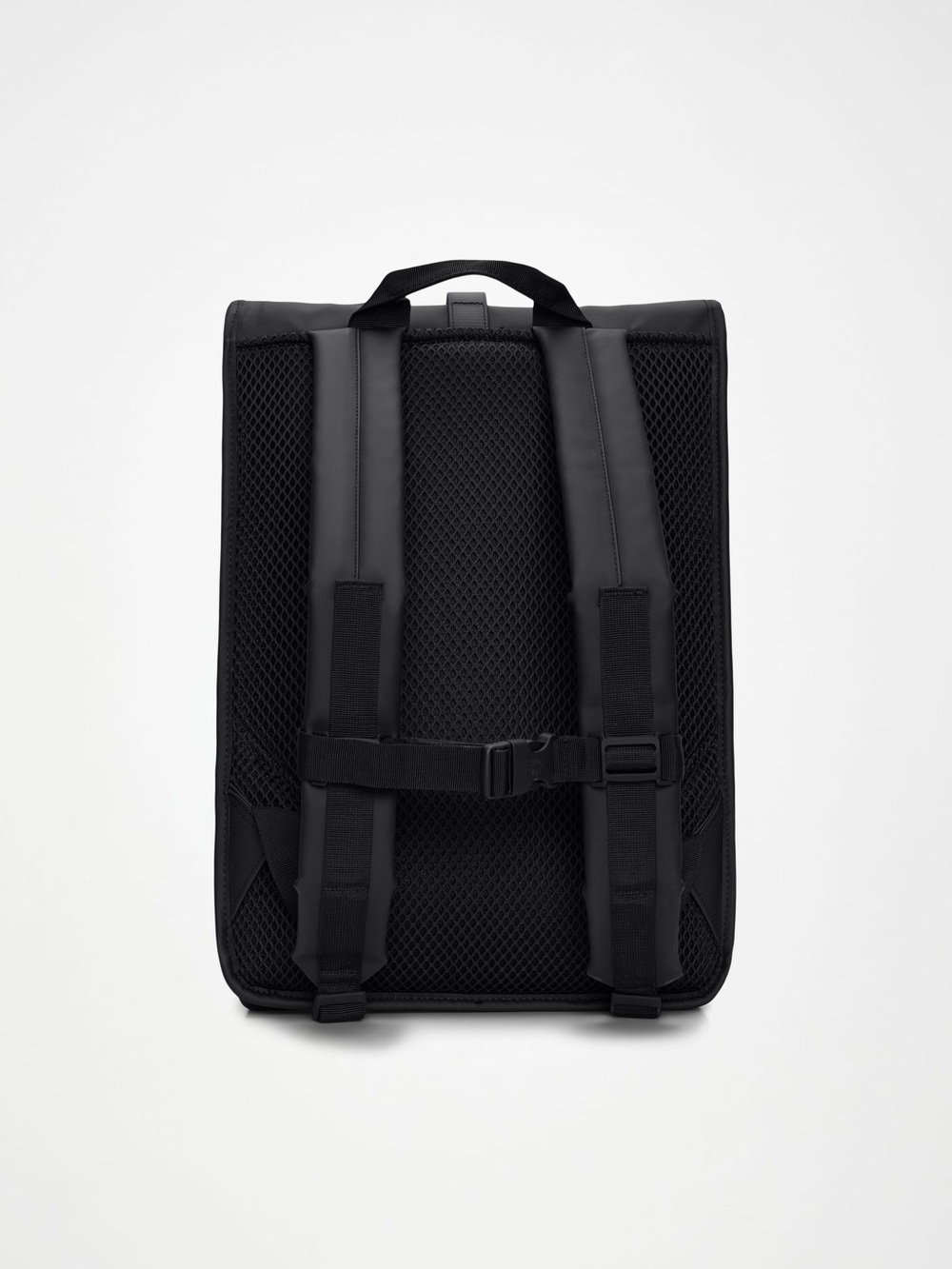 NWT- Rains Black Roll-Top Waterproof Rucksack - Picture 3 of 4